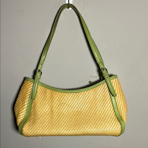 Fossil Green and tan woven Women's Handbag - Picture 1 of 9
